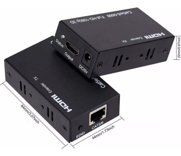 EXTENSOR HDMI 60M (SIN FUENTE 5V 2A)