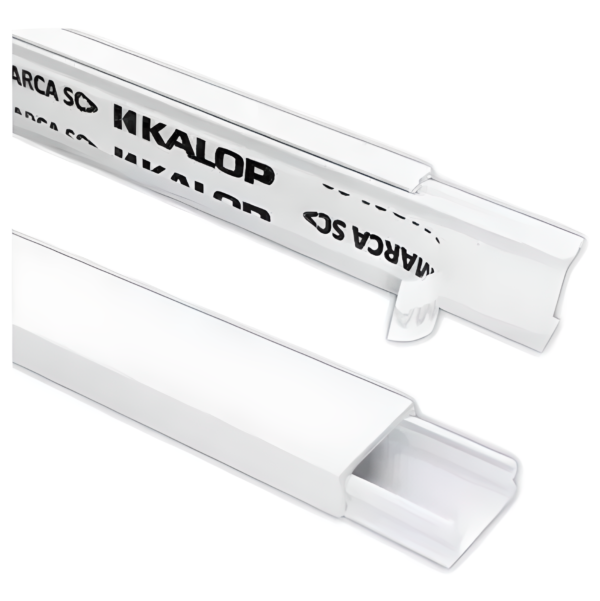 CABLE CANAL 18 X 21V BLANCO CON ADHECIBO (POR TIRA DE 2MT)