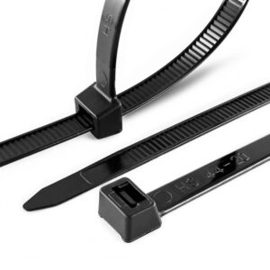 PRECINTO NEGRO 10CM (2.5MM X 100MM) CALIDAD PREMIUM BOLSA X100 UNIDADES
